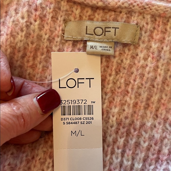 NWT LOFT Space-dye Belted Sweater Wrap - Picture 6 of 7